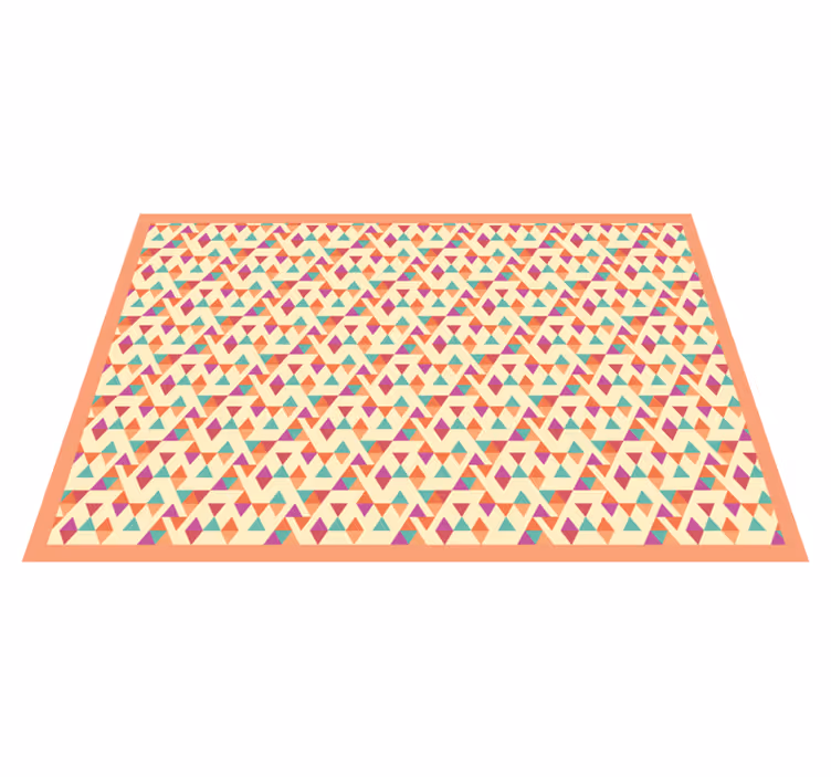 Alfombra de vinilo geométrica Triángulos de colores - TenVinilo