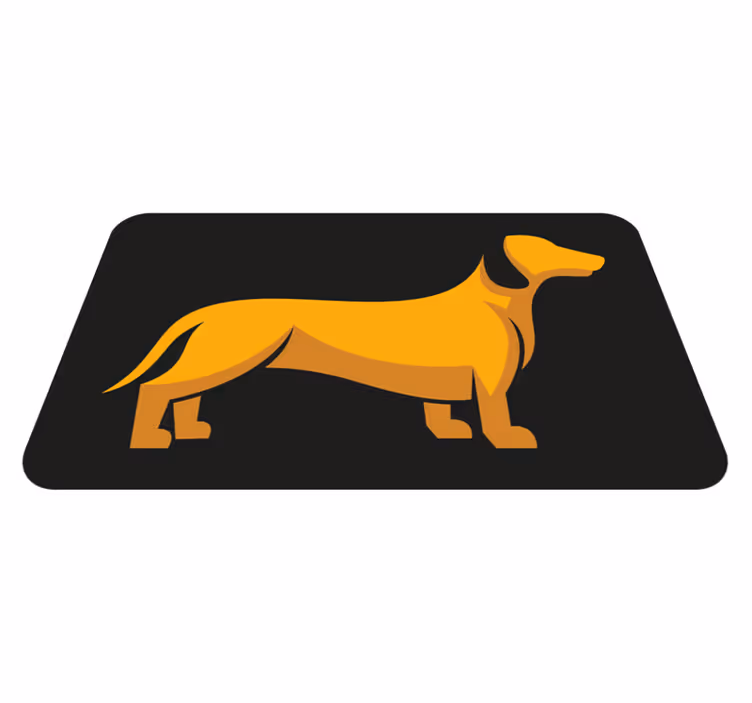 Alfombra vinílica de animales silueta canina - TenVinilo