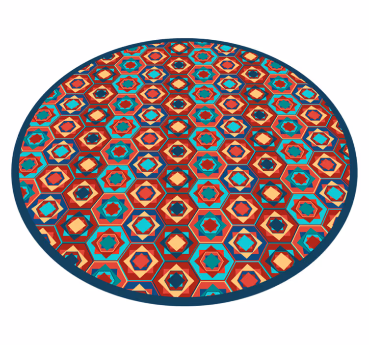 Alfombra de vinilo geométricos de colores - TenVinilo