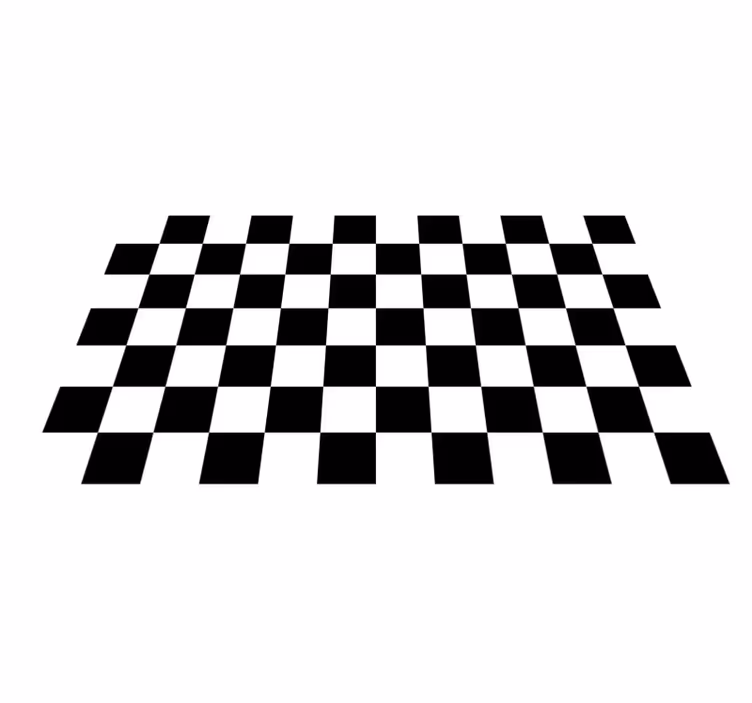 Alfombra vinílica vintage Azulejos en blanco y negro - TenVinilo