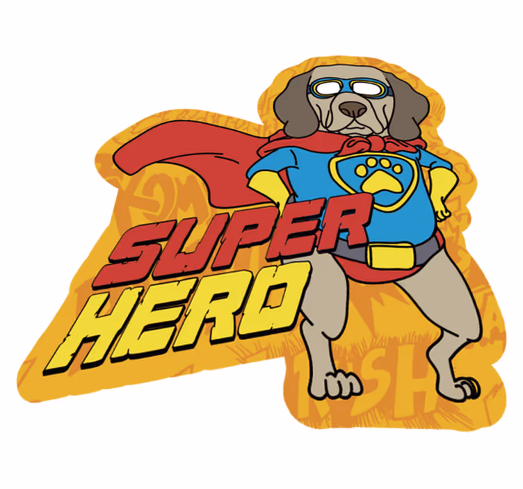 Alfombra vinílica infantil superhéroe canino - TenVinilo
