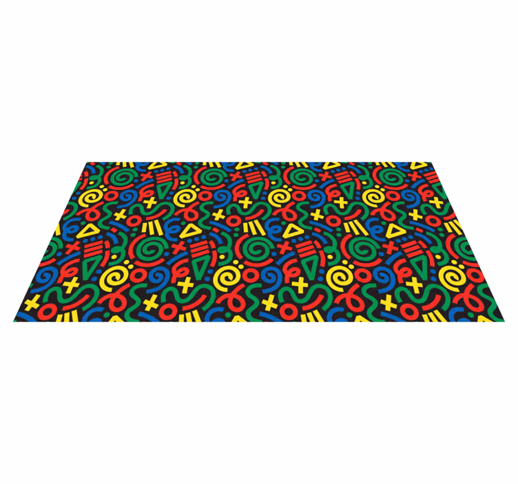 Alfombra vinilo geométrica patrón moderno - TenVinilo