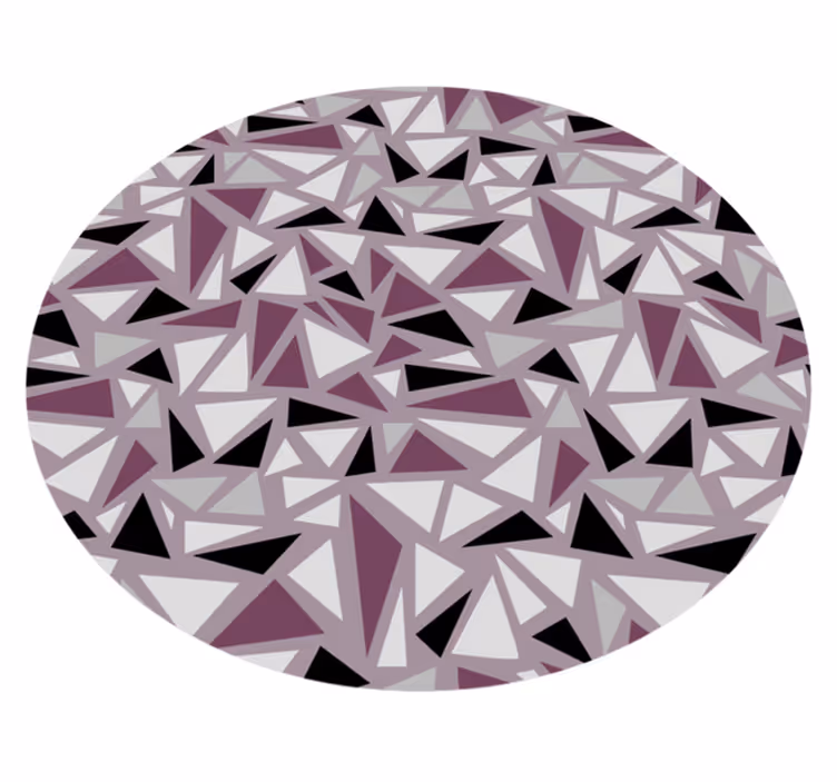 Alfombra vinílica geométrica mosaico triangular geométrico - TenVinilo