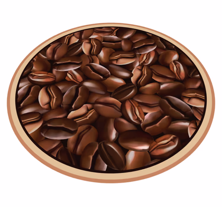 Alfombra vinilo cocina Patrón de café realista - TenVinilo