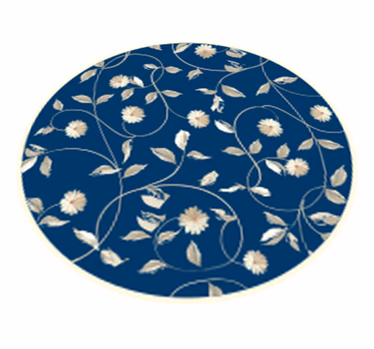 Alfombra vinílica flores patrón de floración botánica - TenVinilo