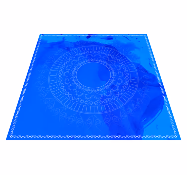 Alfombra vinílica mandala círculo de meditación mandala - TenVinilo