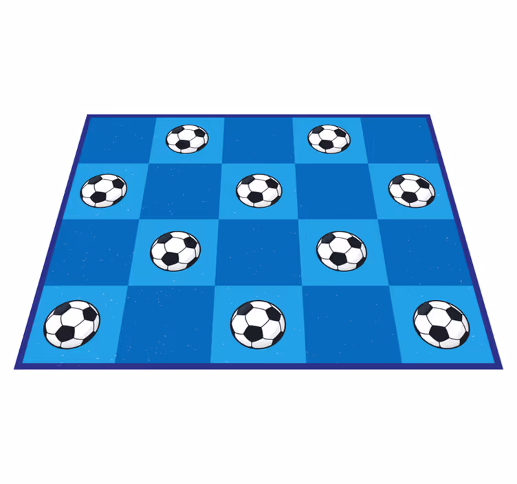 Alfombra vinílica juegos futbol estampado - TenVinilo