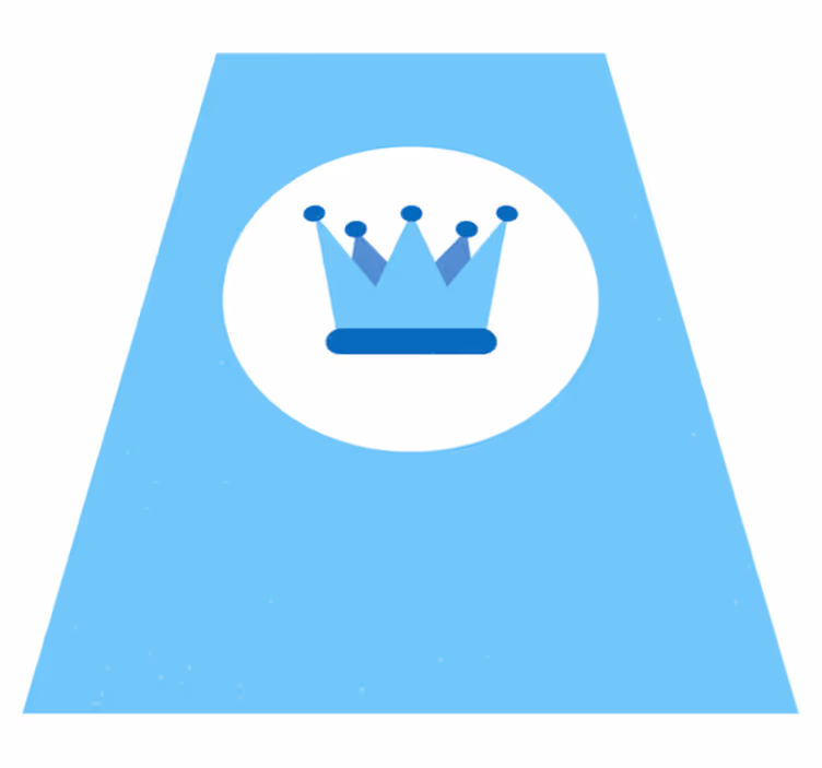 Alfombra vinílica bebé corona azul - TenVinilo