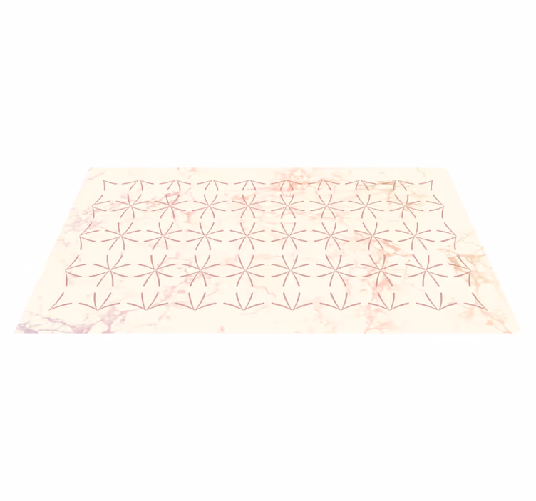 Alfombra vinílica salón patrón de estrella geométrica - TenVinilo