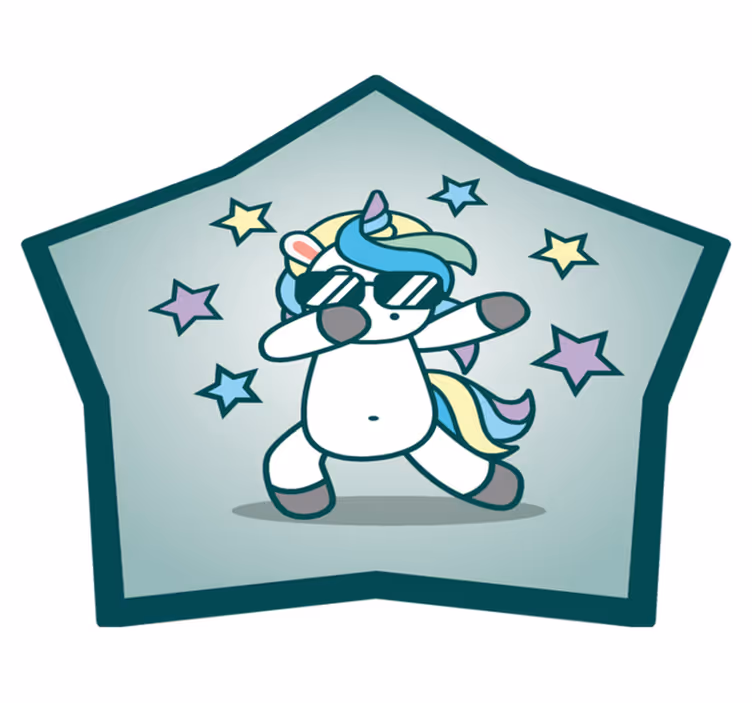 Alfombra vinílica infantil genial estrella unicornio - TenVinilo