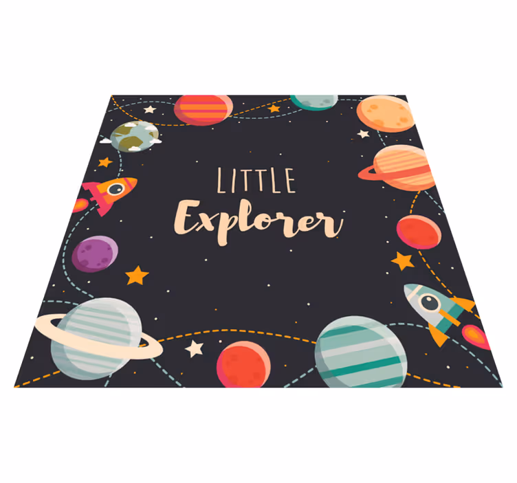 Alfombra vinílica infantil pequeño explorador - TenVinilo