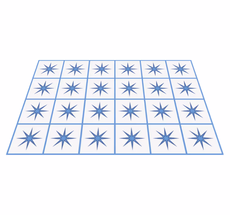 Alfombras vinílica hidráulica estrellas azules - TenVinilo