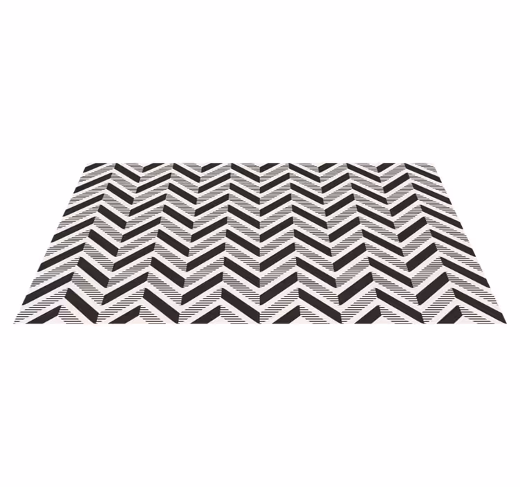 Alfombra vinilo geométrica zig zag bicolor - TenVinilo