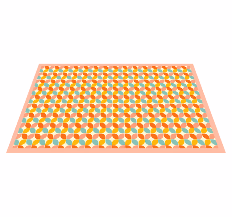 Alfombra vinílica geométrica hexágonos geométricos - TenVinilo