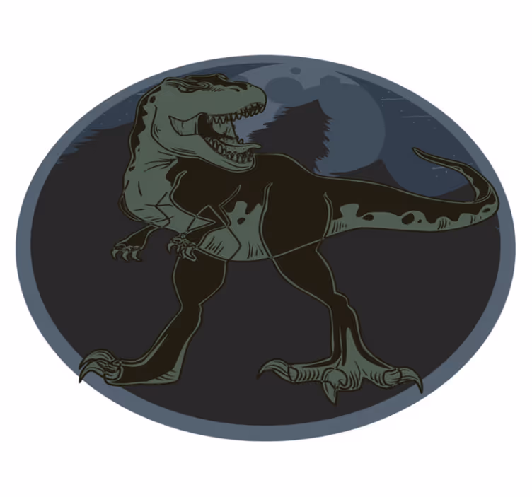 Alfombra vinílica de animales ilustración de dinosaurio - TenVinilo