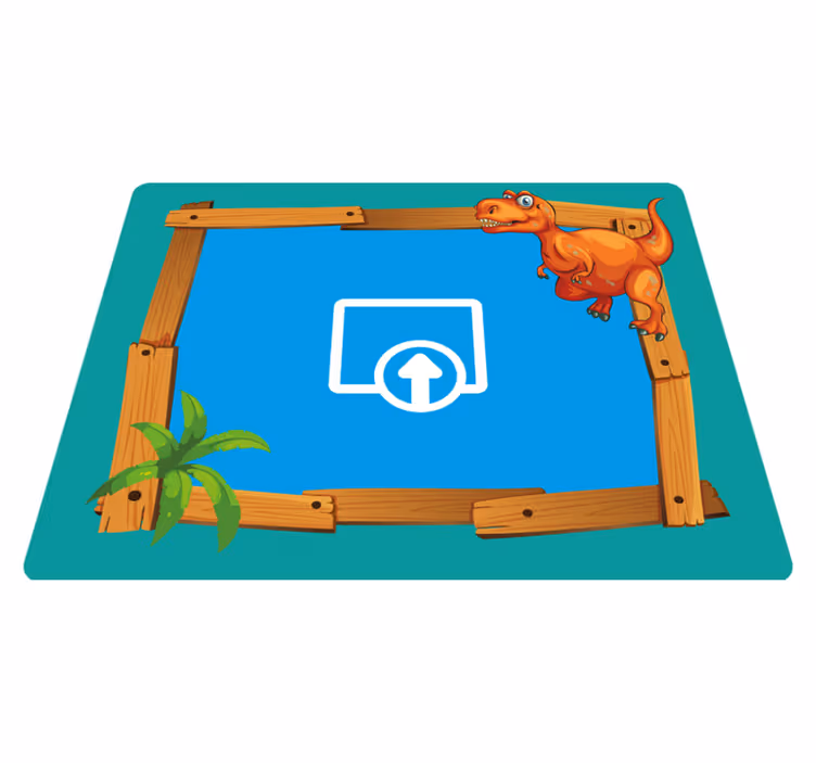 Alfombra vinilo infantil Dinosaurios madera - TenVinilo