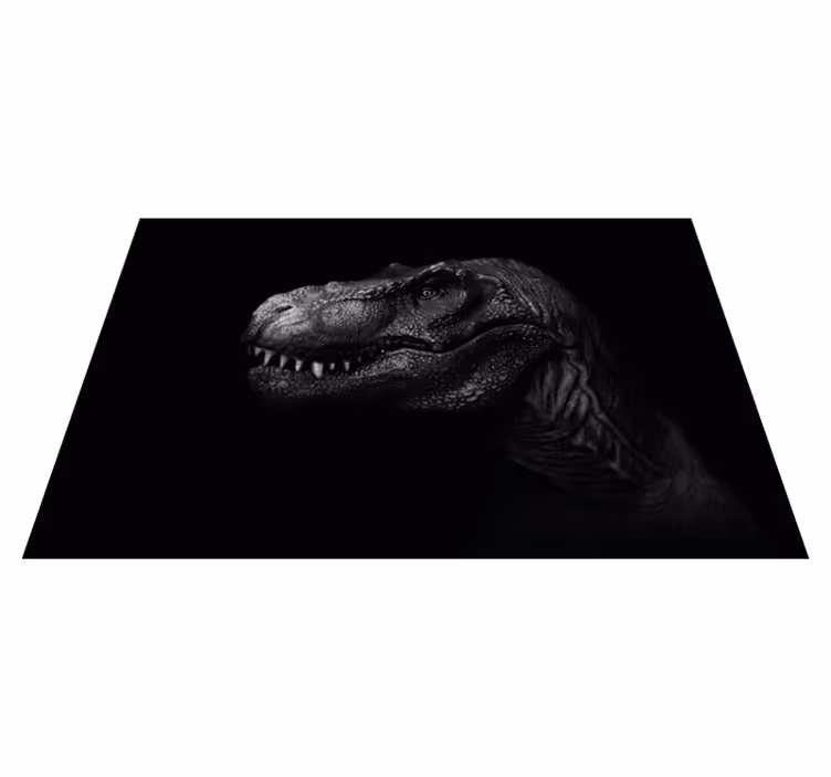 Alfombra vinílica de animales retrato de tiranosaurio - TenVinilo