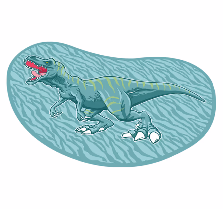 Alfombra vinílica infantil expedición de dinosaurios - TenVinilo
