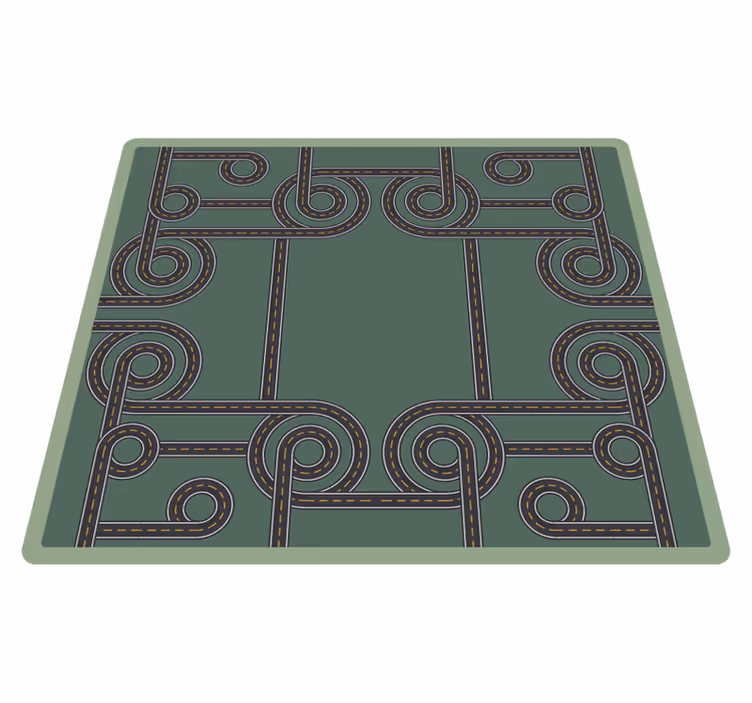Alfombra vinílica carretera patrón de calzada - TenVinilo
