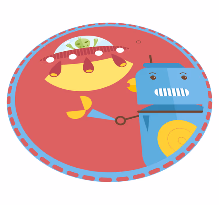 Alfombra vinílica infantil juego de robot submarino - TenVinilo