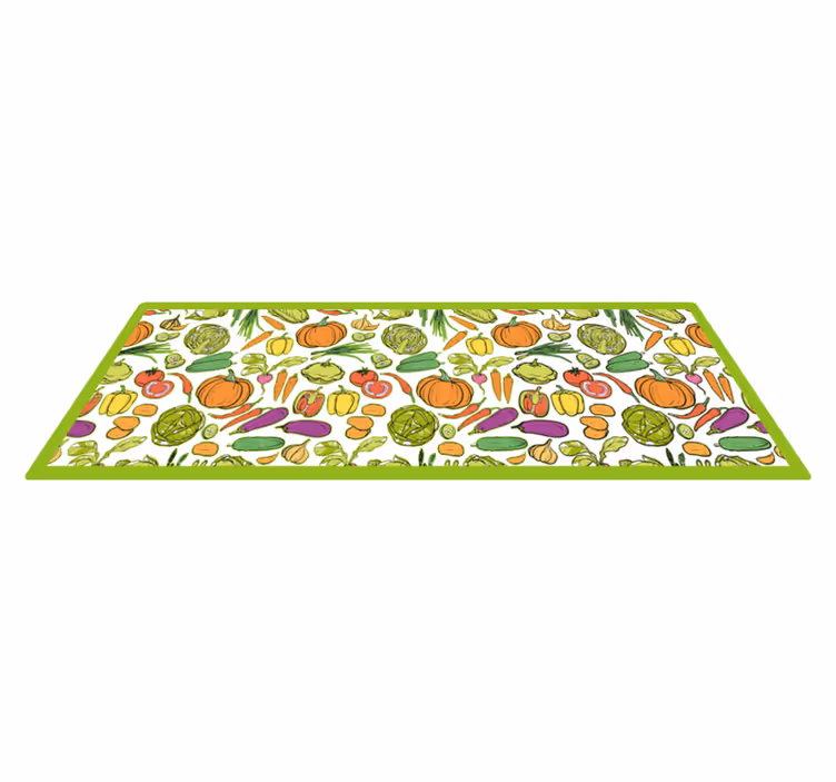 Alfombra vinilo cocina Fruta y verdura - TenVinilo