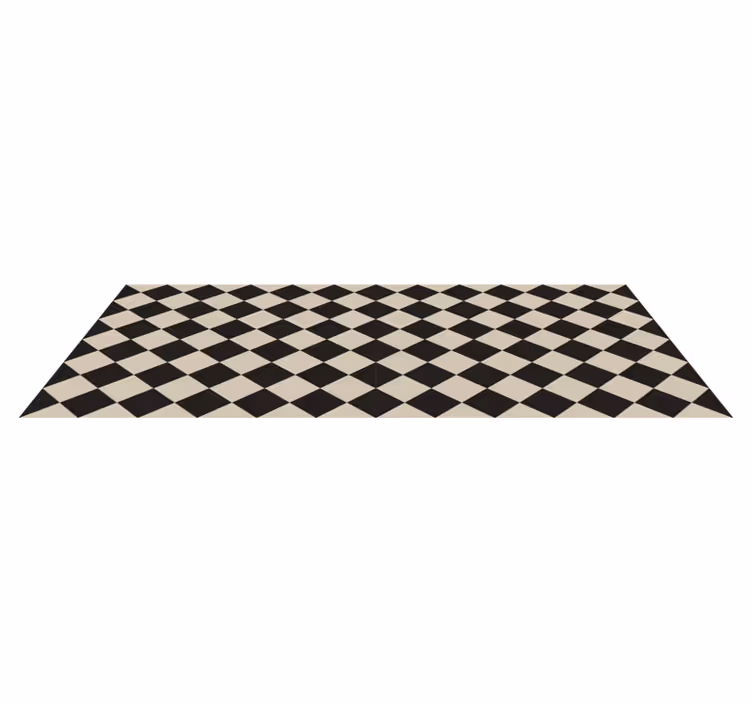 Alfombra vinílica hidráulica patrón de cuadros clásico - TenVinilo