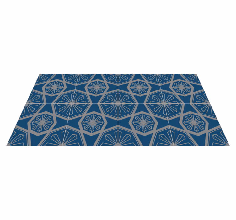 Alfombra vinílica hidráulica impresionante patrón geométrico - TenVinilo
