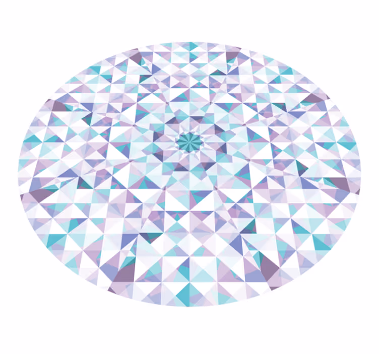 Alfombra vinílica geométrica caleidoscopio geométrico - TenVinilo