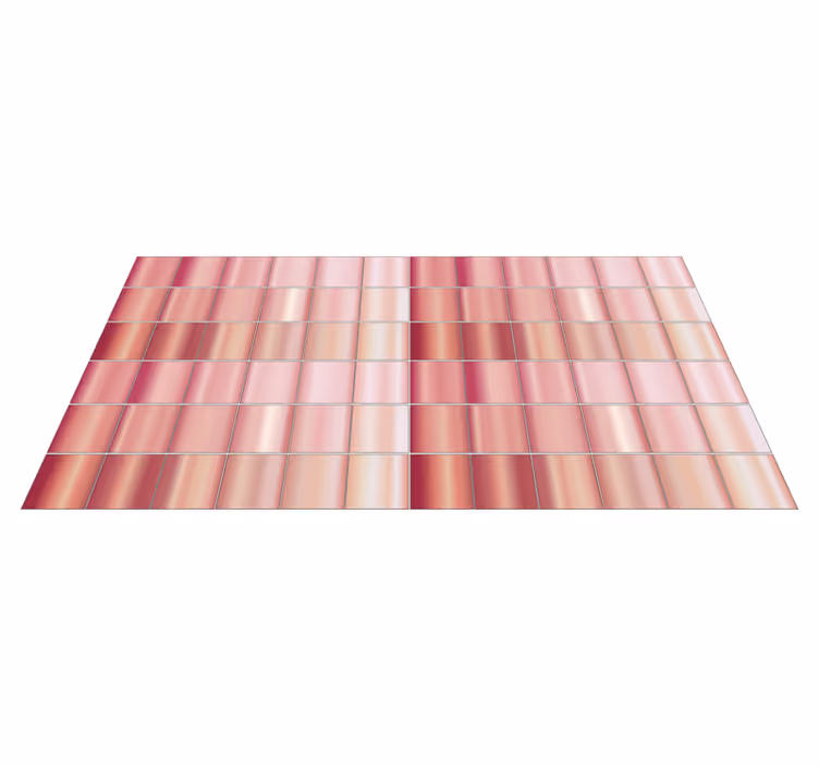Alfombra vinilo mosaico rosa de acero - TenVinilo