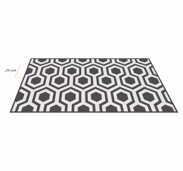 Alfombra vinílica geométrica patrones hexagonales - TenVinilo
