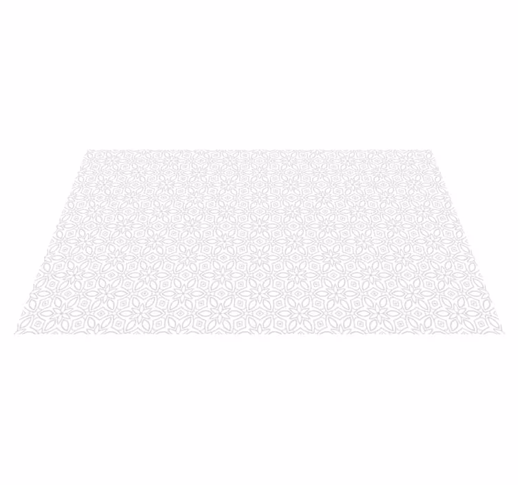Alfombra vinilo cocina azulejos hidráulico floral - TenVinilo