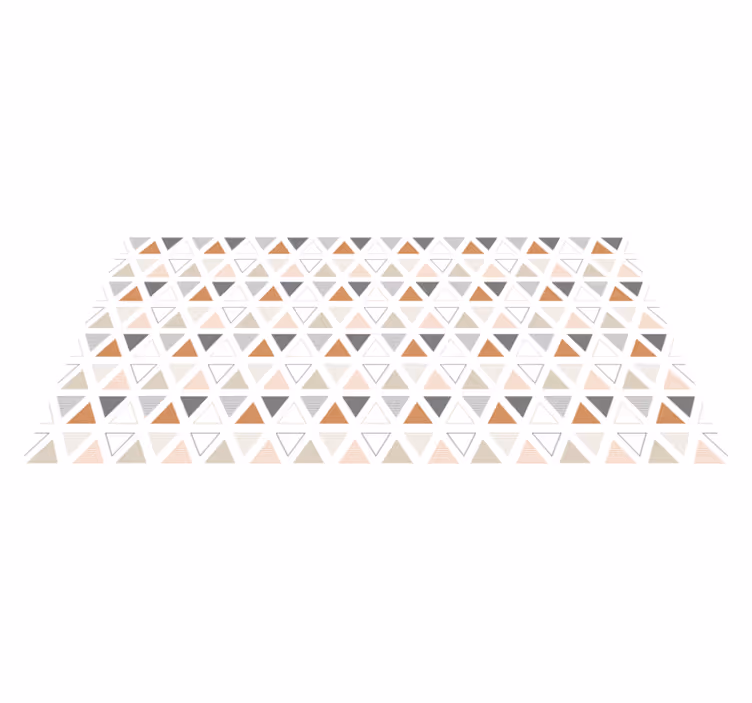 Alfombra vinílica geométrica diseño de patrón triangular - TenVinilo