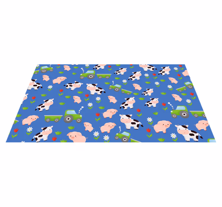 Alfombra vinílica infantil corral juguetón - TenVinilo
