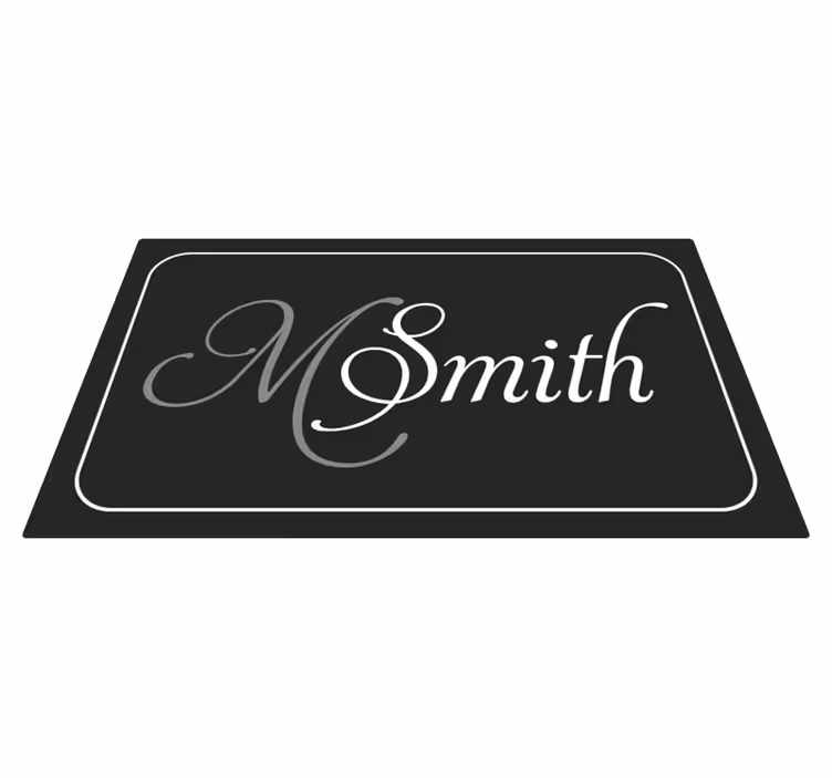 Alfombra vinílica personalizable monograma personalizable - TenVinilo