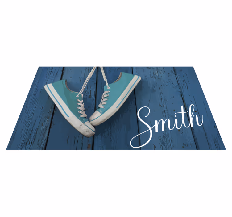 Alfombra vinílica textura personalización de zapatillas - TenVinilo
