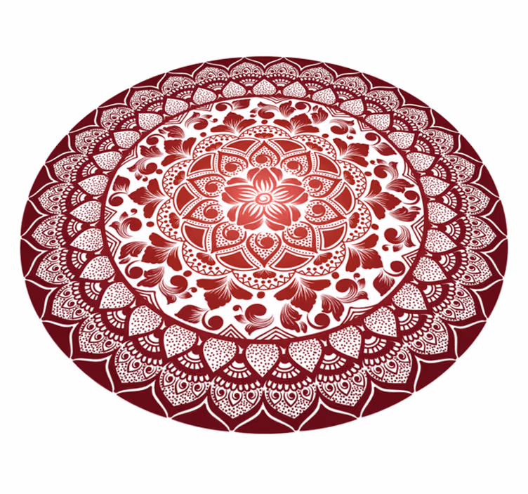 Alfombra vinílica mandala intrincado emblema de mandala - TenVinilo
