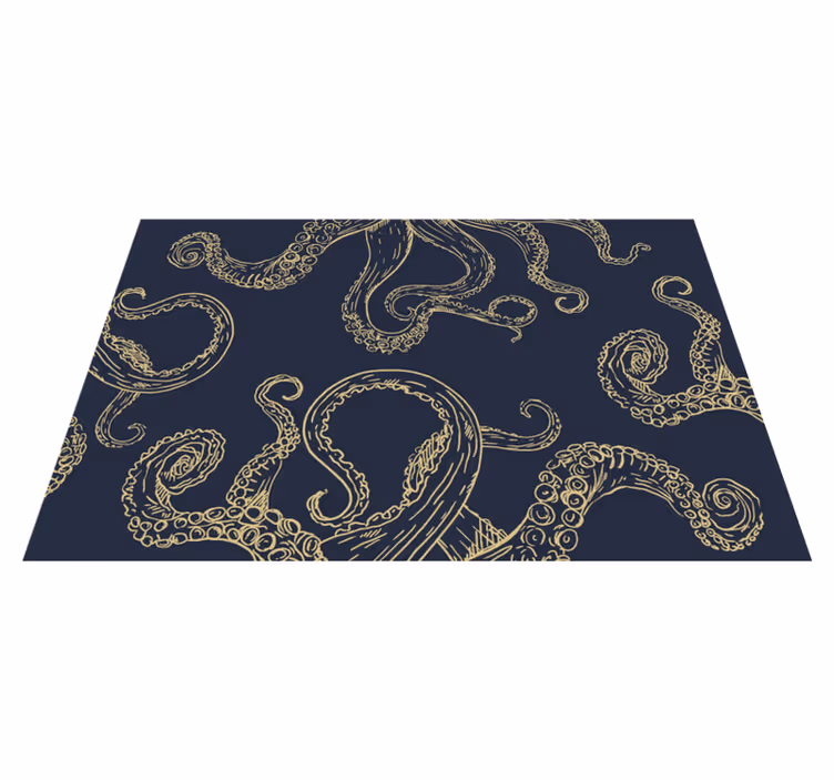 Alfombra vinílica de animales elegancia del pulpo - TenVinilo