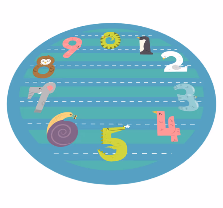 Alfombra vinílica infantil pista de carreras circular - TenVinilo