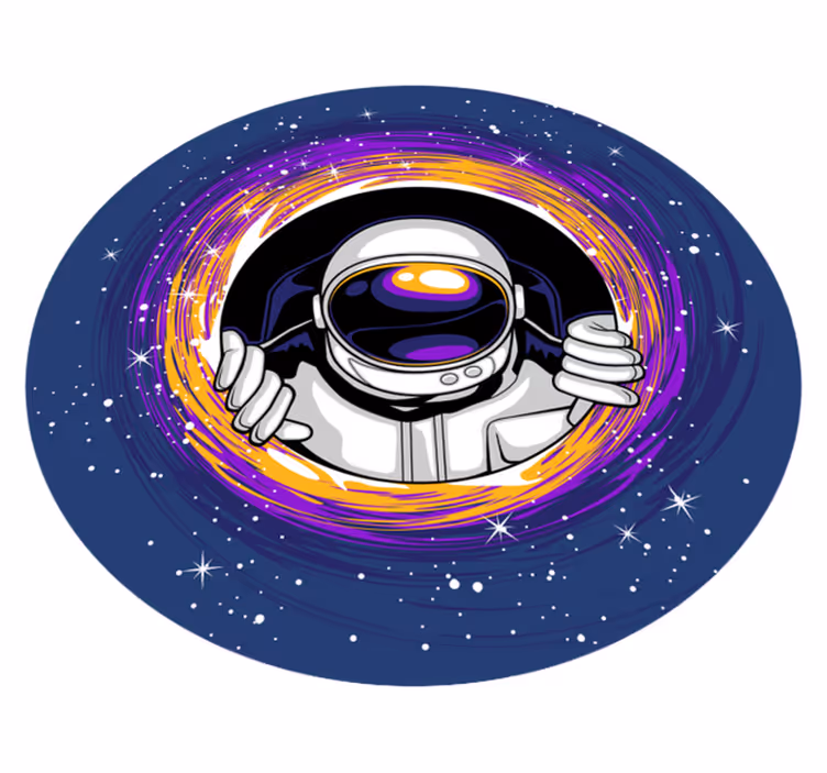 Alfombra vinílica infantil obra de temática espacial - TenVinilo