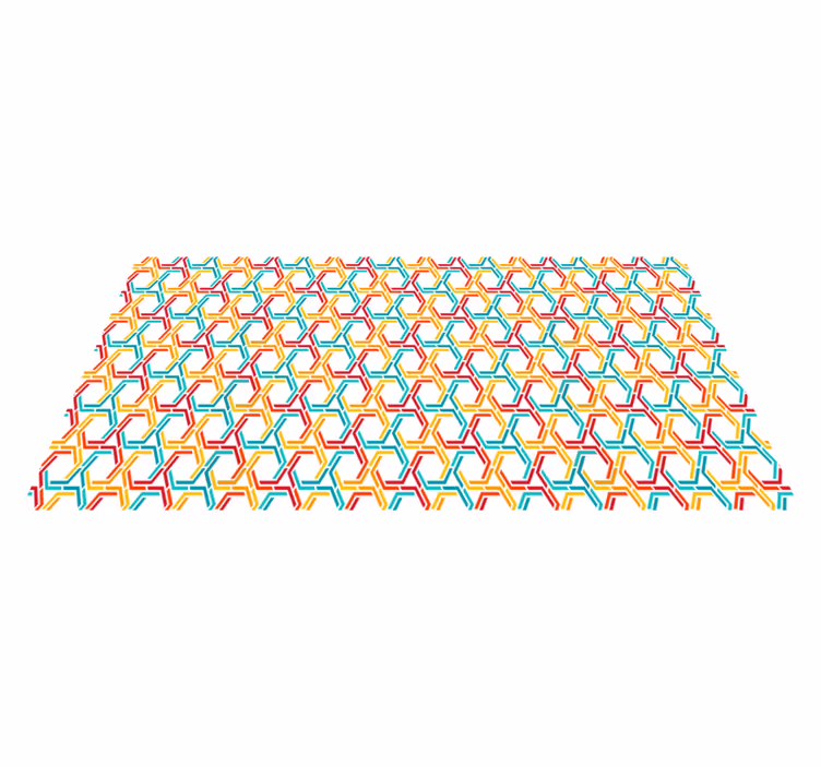 Alfombra vinílica geométrica patrón entrelazado - TenVinilo