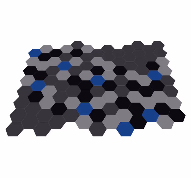 Alfombra vinílica geométrica sombras hexagonales - TenVinilo