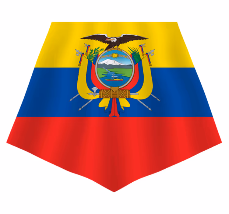 Alfombra vinílica rayas escudo Ecuador - TenVinilo