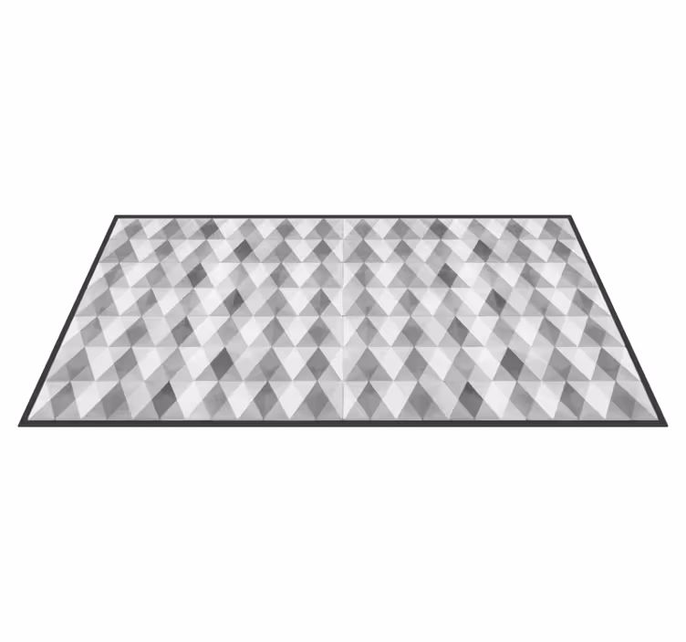 Alfombra vinilo comedor montañas grises geométricas - TenVinilo