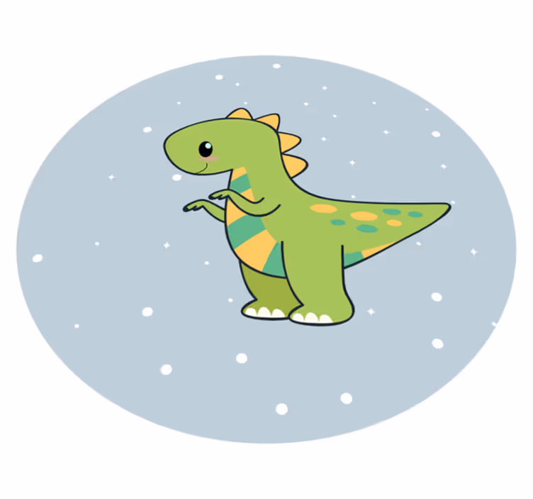 Aflombra vinílica animales Dinosaurio de anime - TenVinilo
