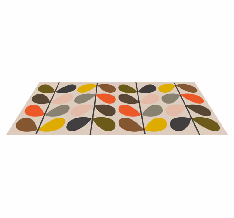 Alfombras vinílicas modernas Patrón de orla kiely - TenVinilo