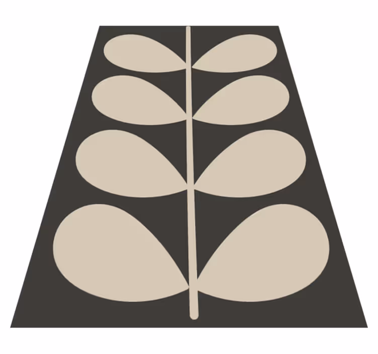 Alfombra vinílica minimalista inspirado en plantas - TenVinilo