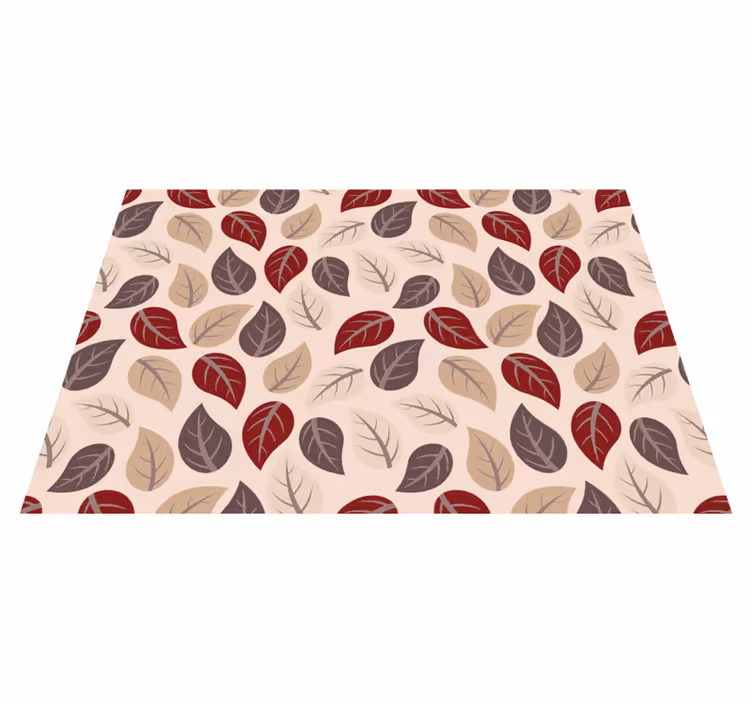 Alfombra vinílica dormitorio Patrón de hoja de otoño - TenVinilo