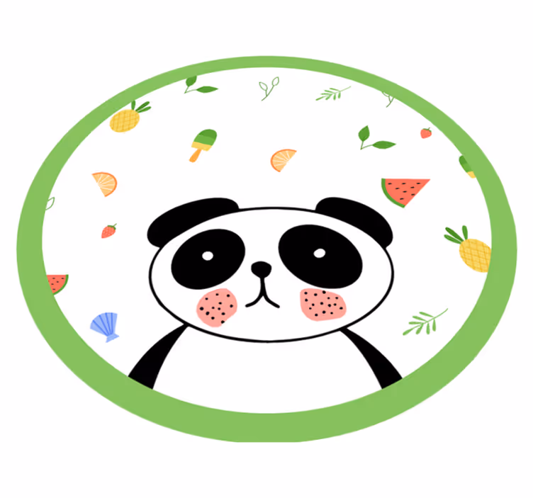 Alfombra vinílica dormitorio Panda en verano - TenVinilo