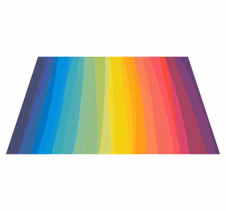 Alfombra vinílica rayas arcoíris degradado - TenVinilo