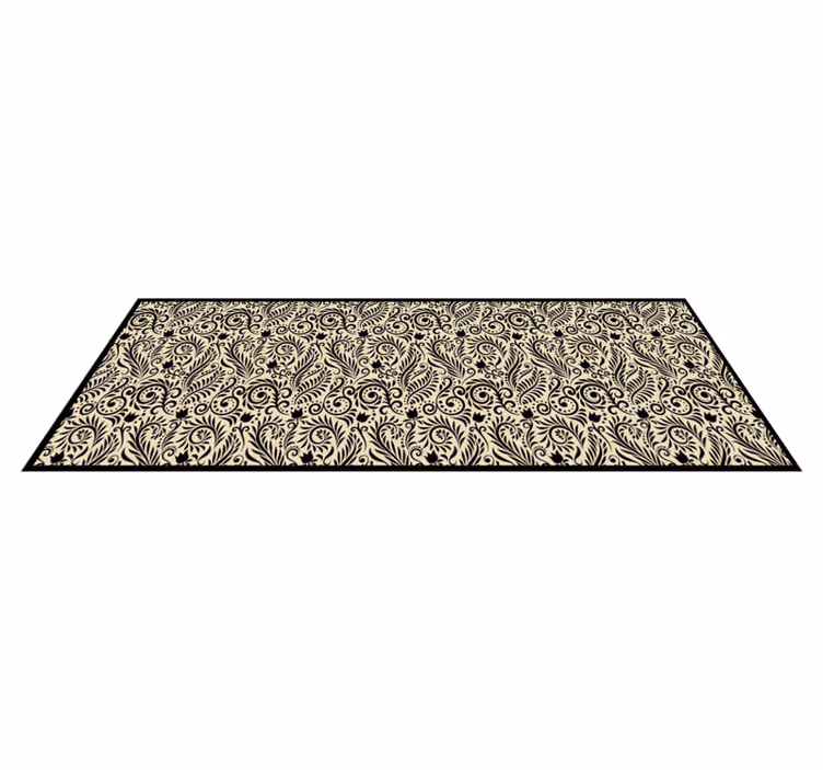 Alfombra vinílica textura diseño elegante de planta beige - TenVinilo